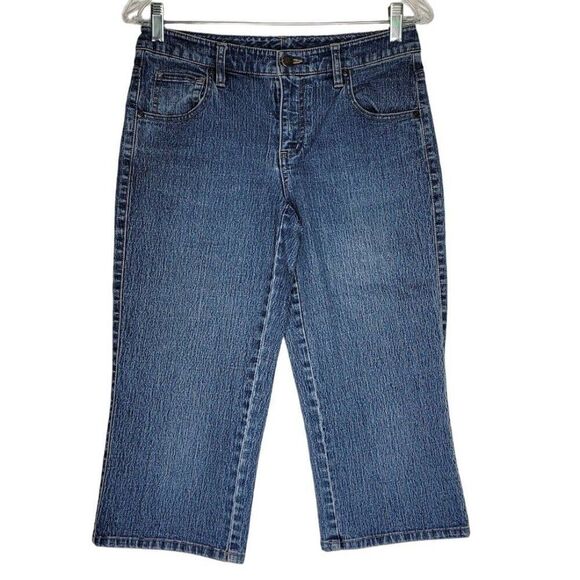 Sonoma Life+Style Petite Capri Jeans 4P Blue Denim 70% Cotton 28x20 - Picture 1 of 9